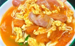 宝宝西红柿鸡蛋火腿面