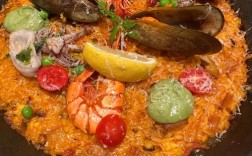 西班牙海鲜饭 西班牙文