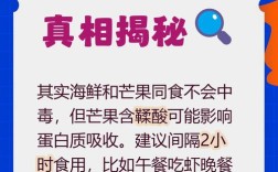 芒果海鲜同食会中毒吗？