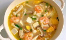 海鲜菇豆腐虾仁汤怎么做？