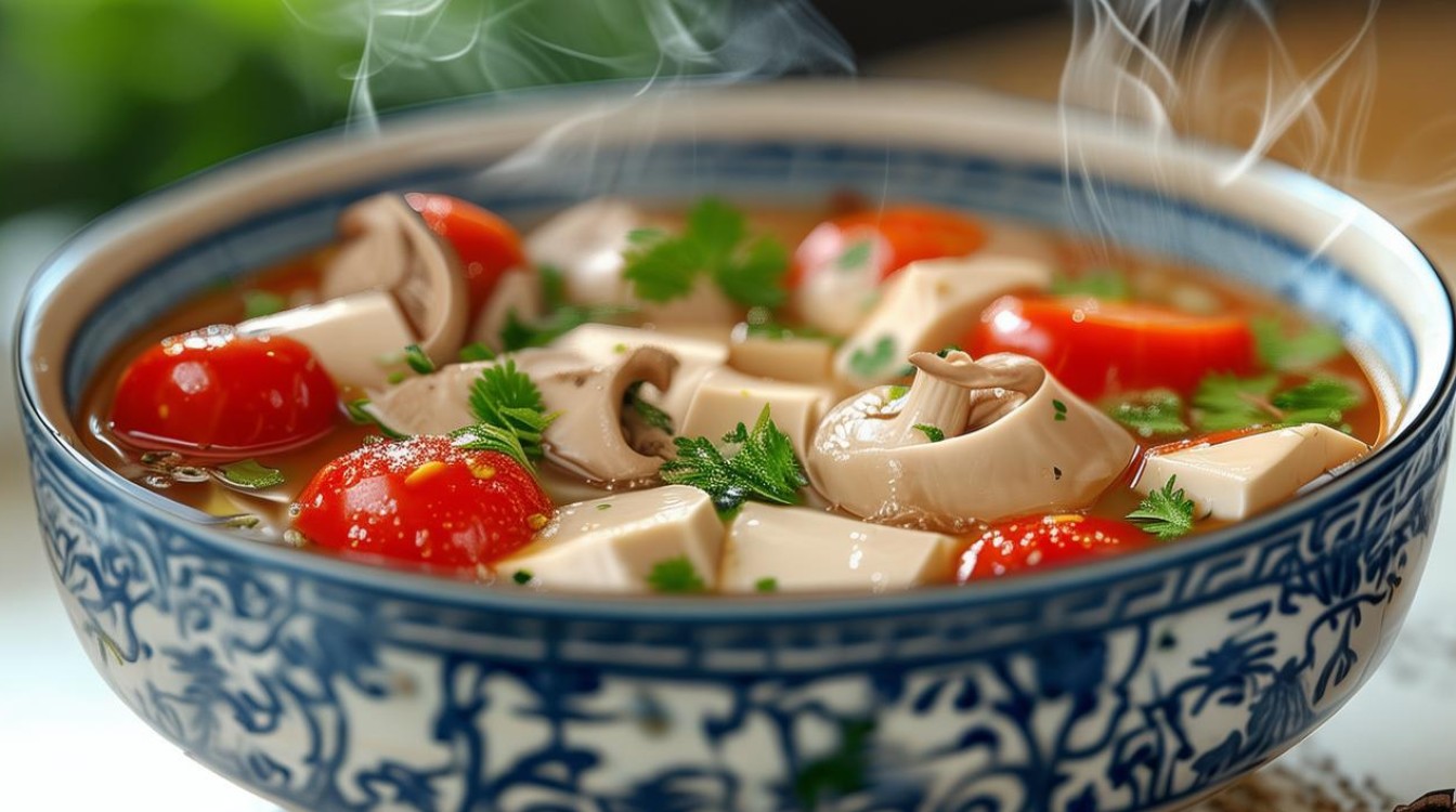 如何制作美味的蘑菇番茄豆腐汤？-图2
