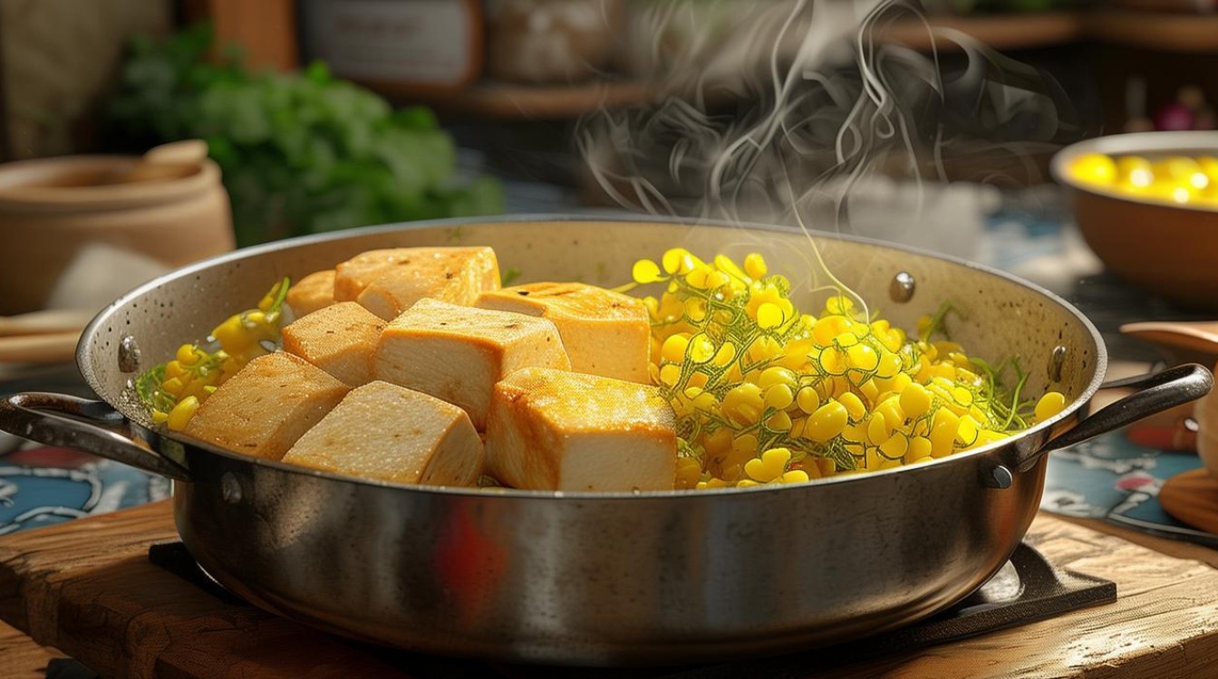 油菜烧豆腐怎么做？家常做法简单又美味！-图3