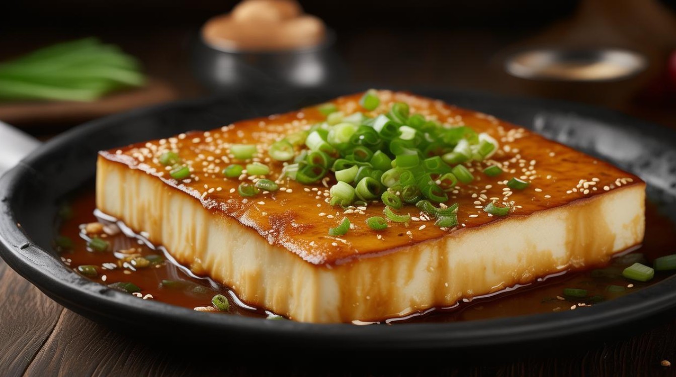如何做出外酥里嫩的家常铁板豆腐？-图1