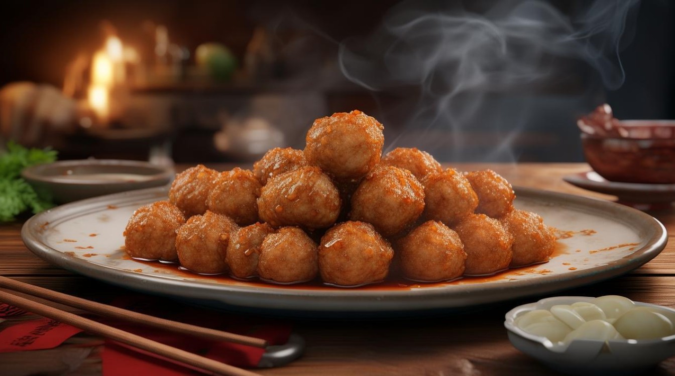 家常烧肉圆子怎么做？传统美味又营养的秘诀！-图1
