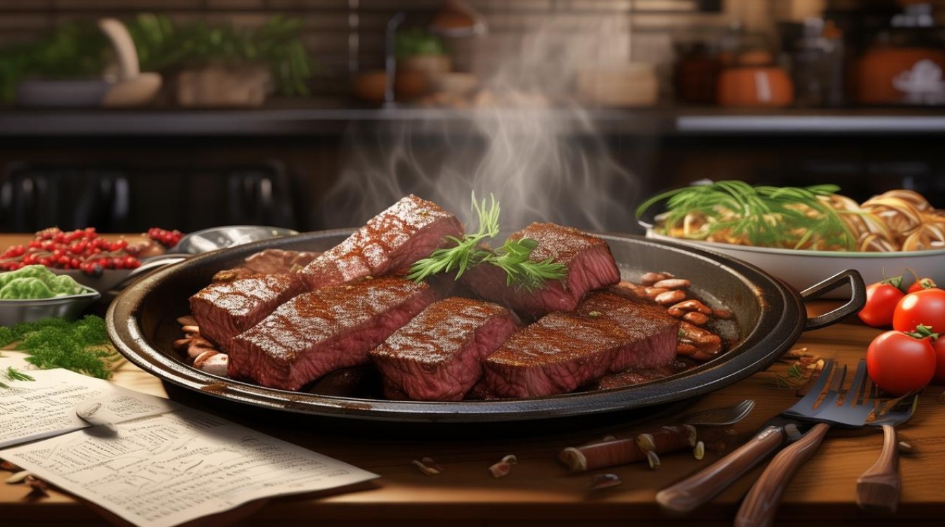 铁板牛肉家常做法，如何在家轻松做出鲜嫩入味的铁板牛肉？-图1