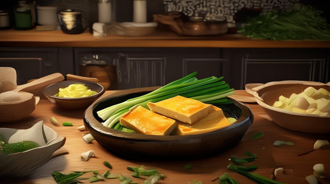 如何在家轻松做出美味的葱煎豆腐？-图2