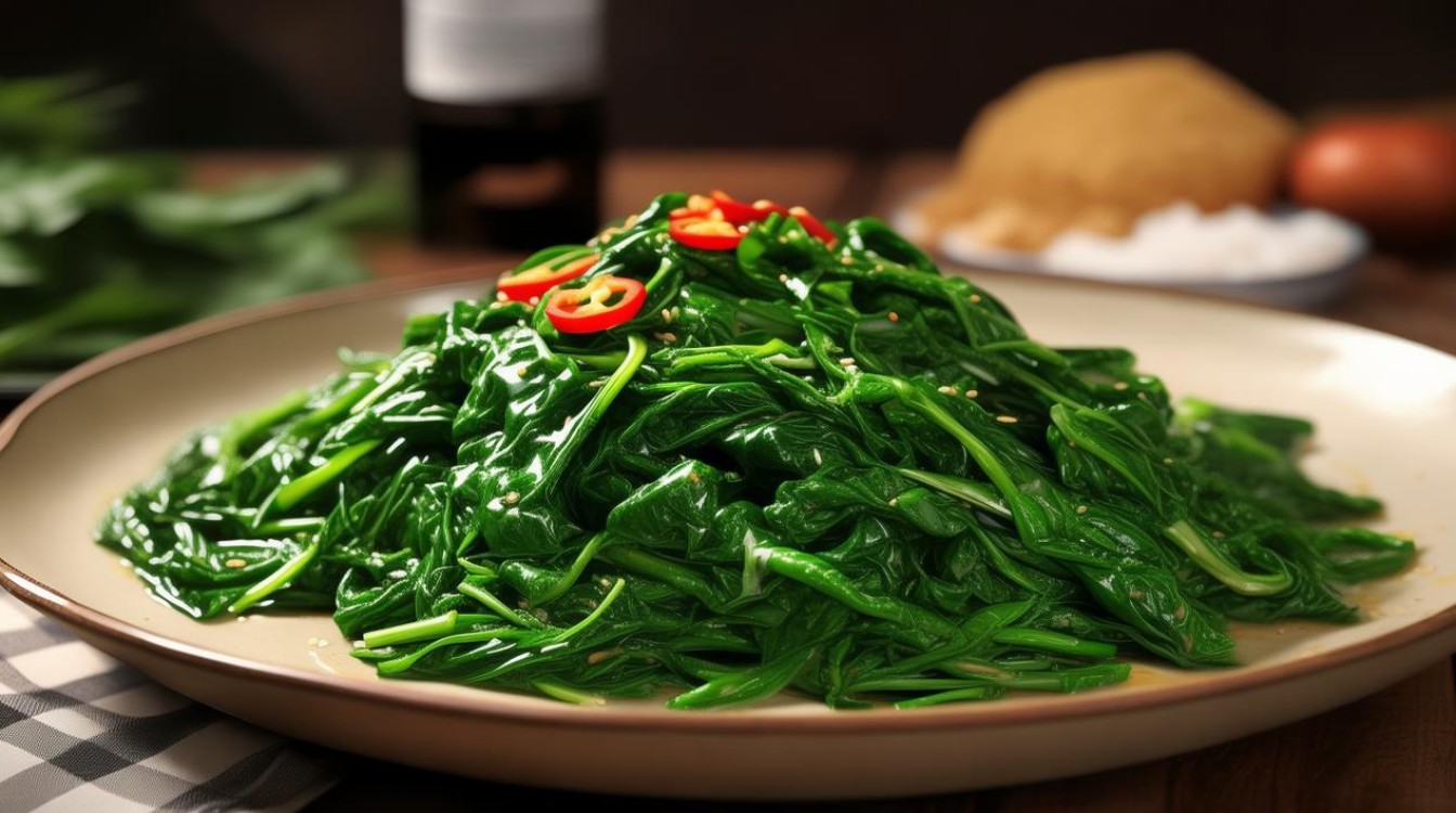 家常拌菠菜怎么做才清爽开胃？-图1