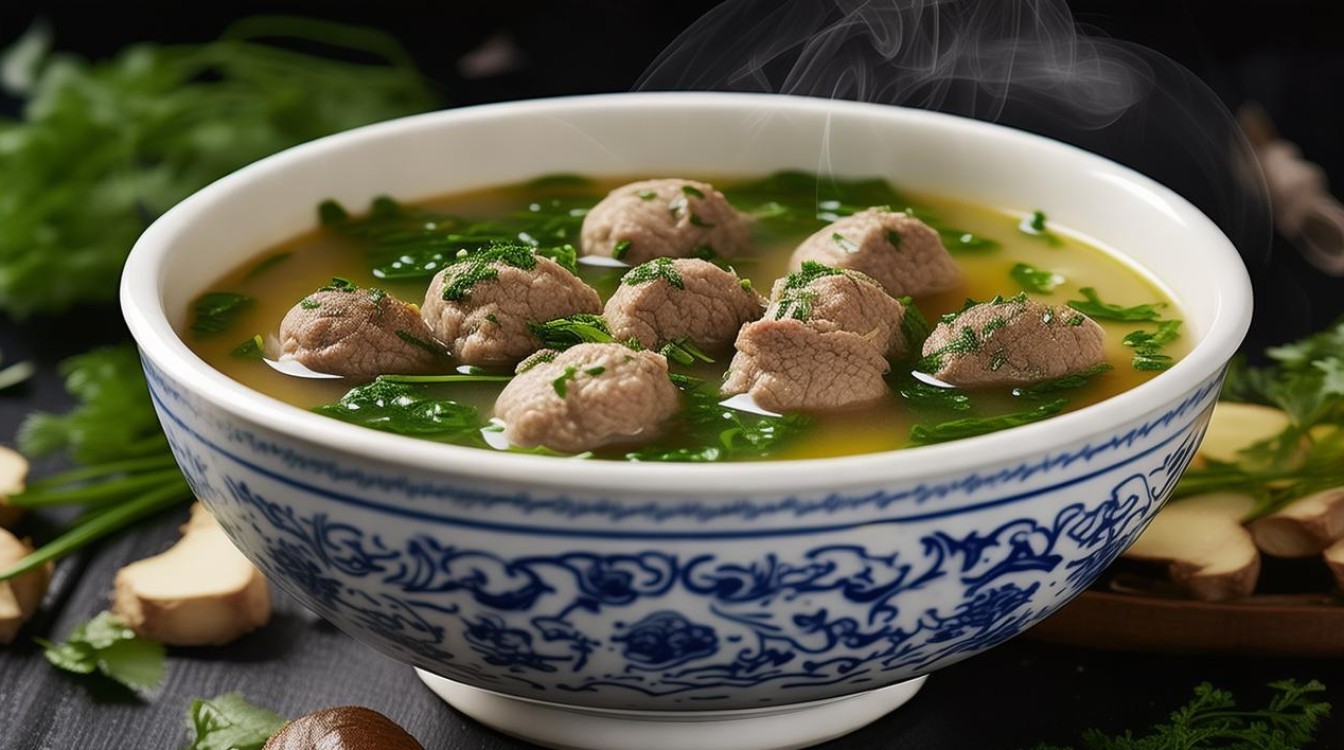 如何制作美味的菠菜牛肉丸子汤？-图1
