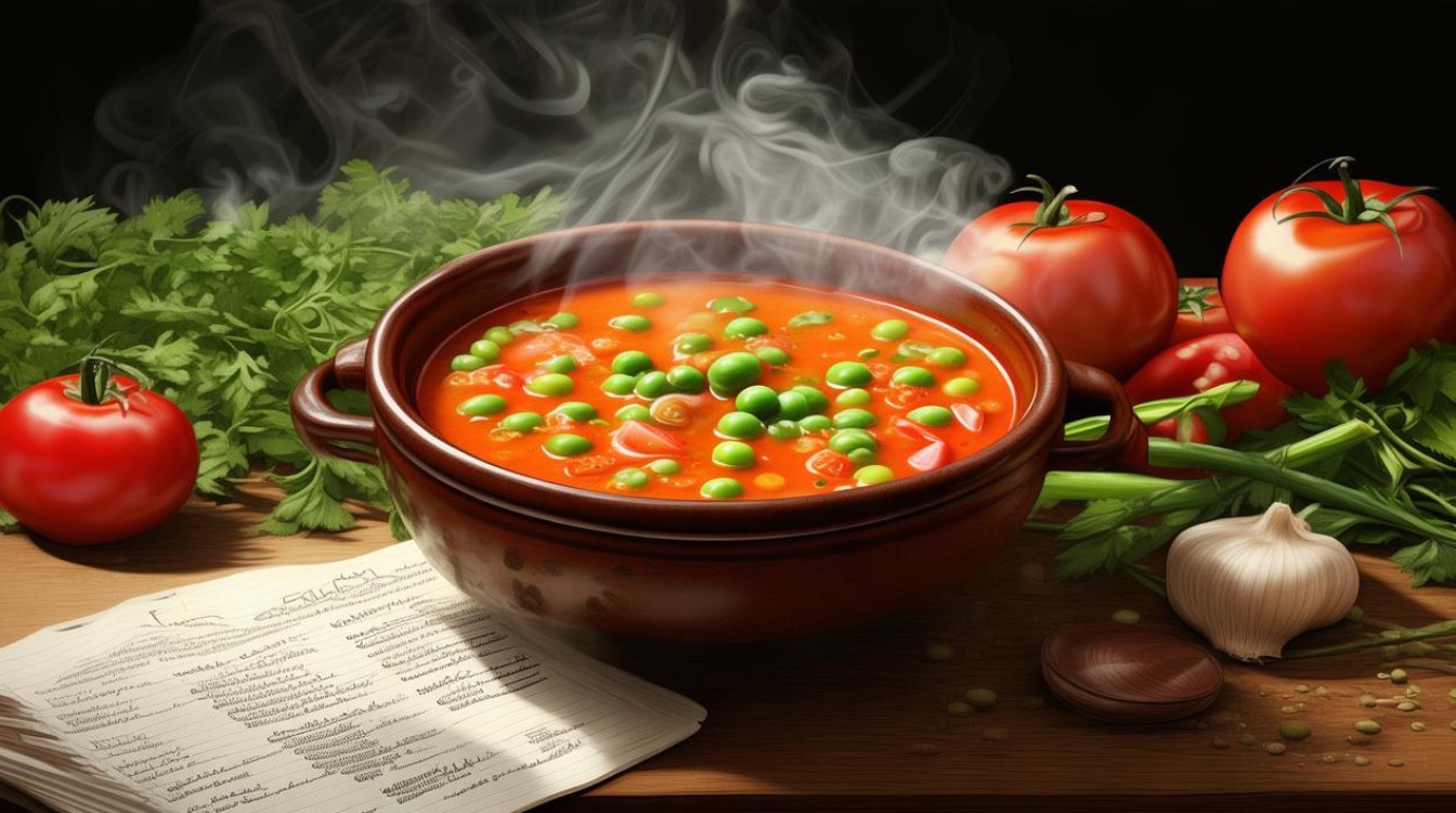 如何制作美味的豌豆番茄汤？简单步骤分享！-图1