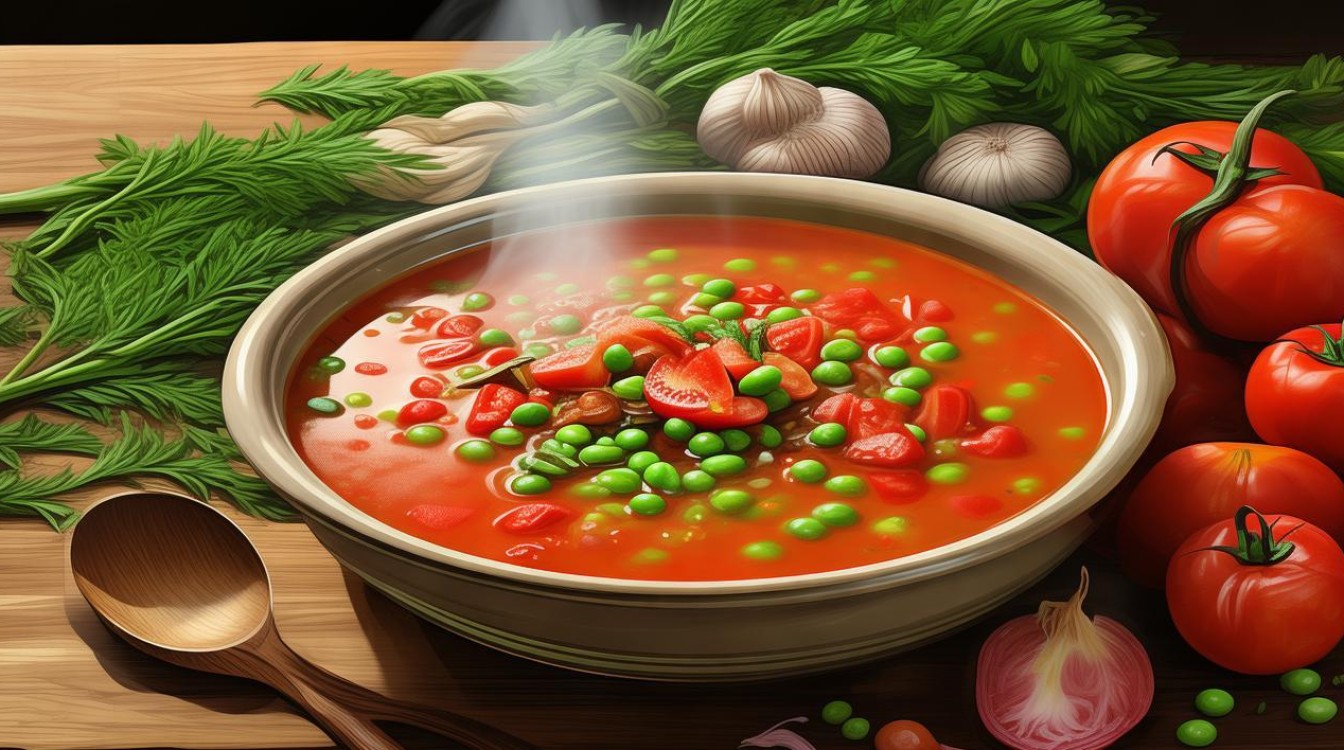 如何制作美味的豌豆番茄汤？简单步骤分享！-图2