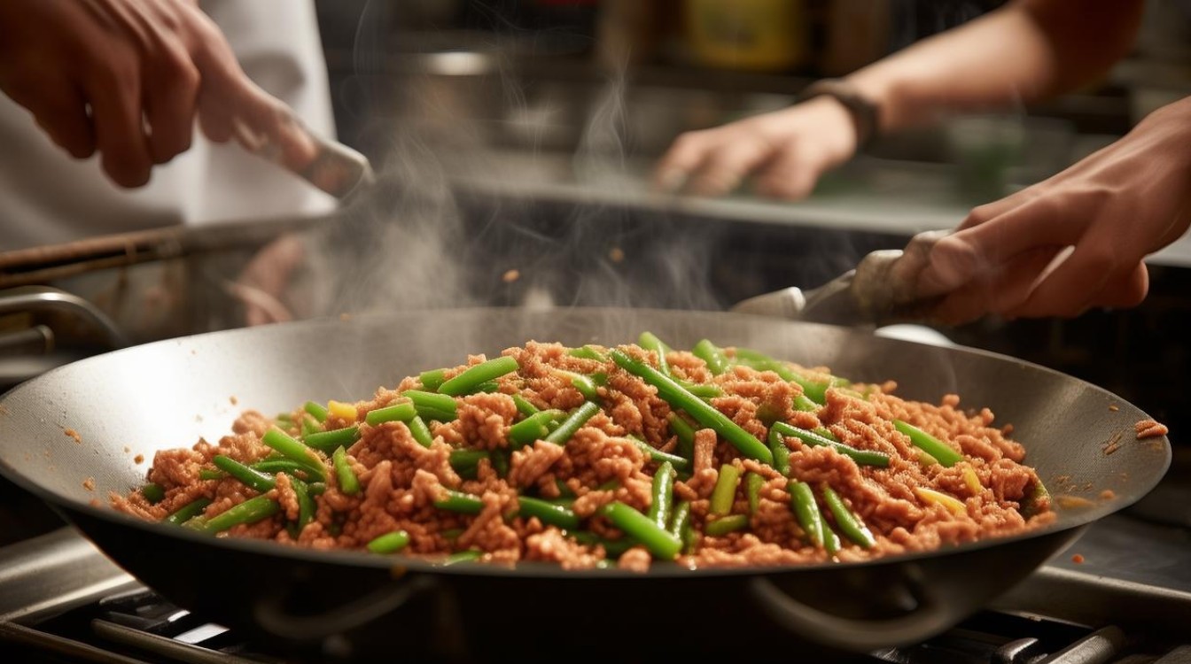 酸豆角炒肉末怎么做？家常做法简单又下饭！-图1