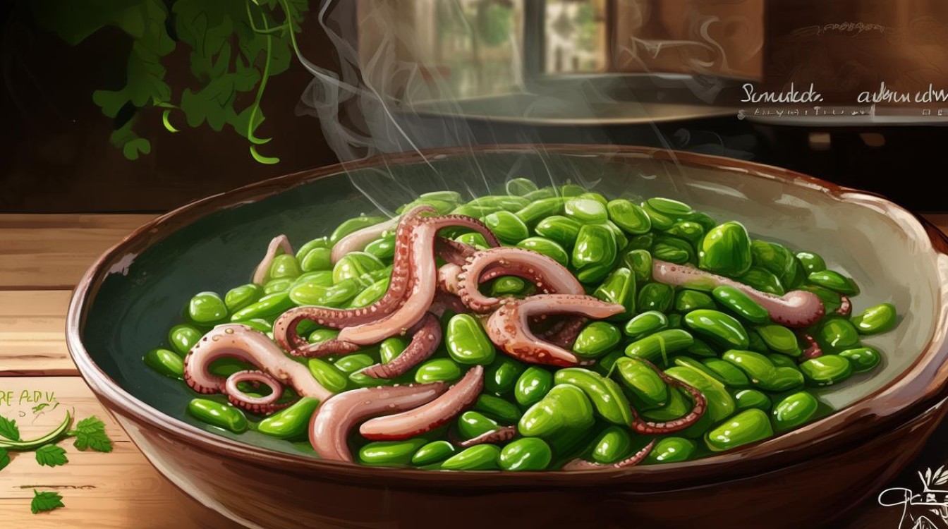 家常鱿鱼扁豆怎么做才鲜香下饭？-图2