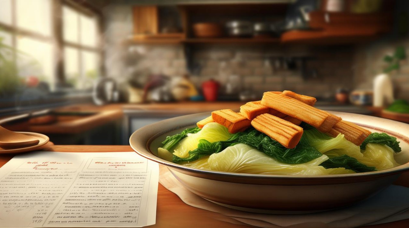 白菜烩油条怎么做？家常做法简单又美味！-图1