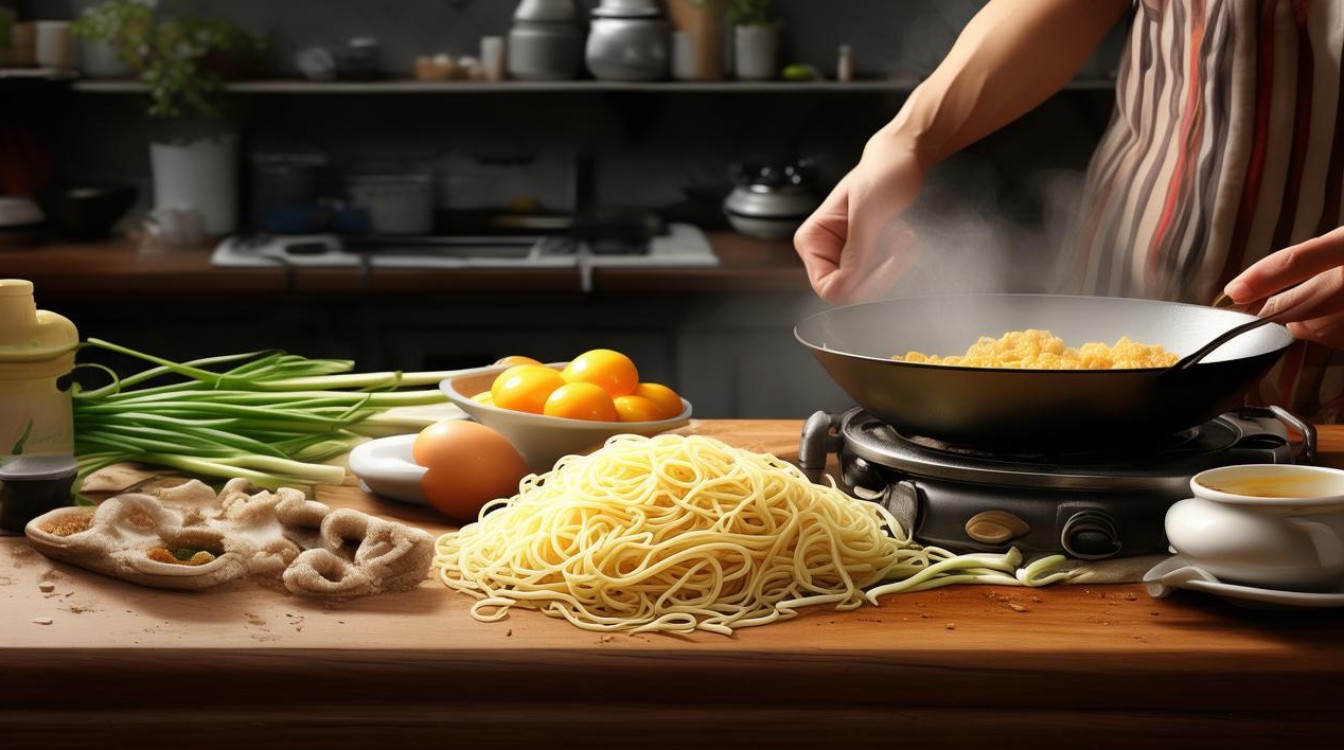 如何在家轻松做出美味的鸡蛋炒揪面？-图1