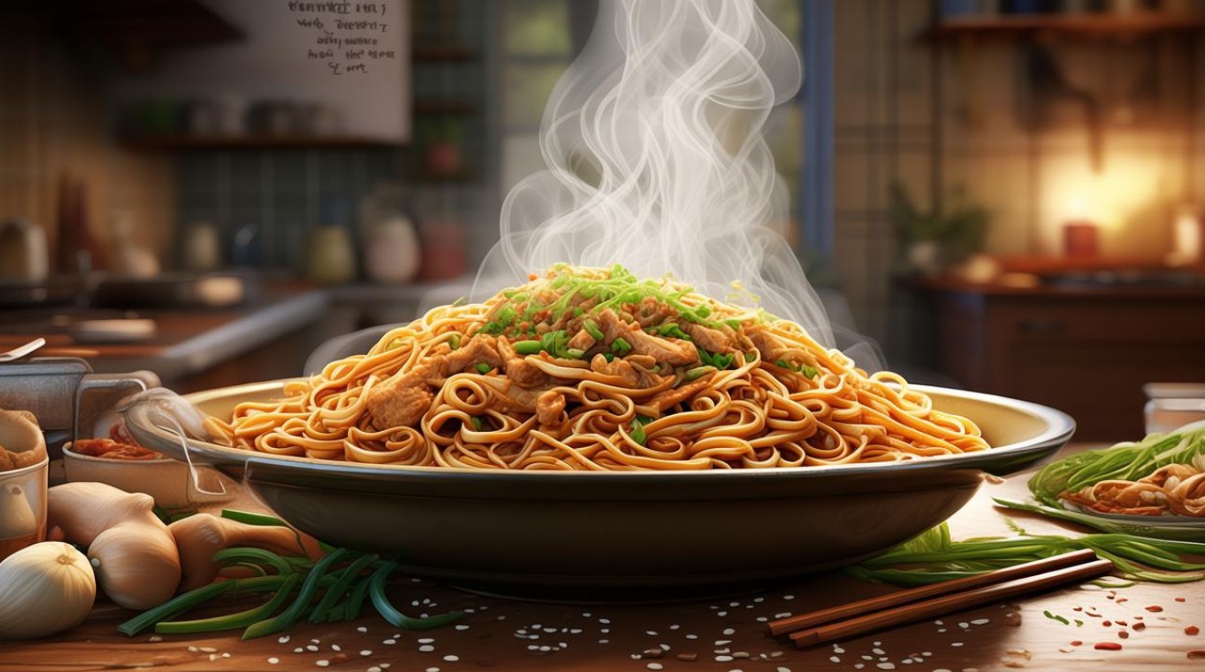 如何在家轻松做出美味的鸡肉焖面？-图1