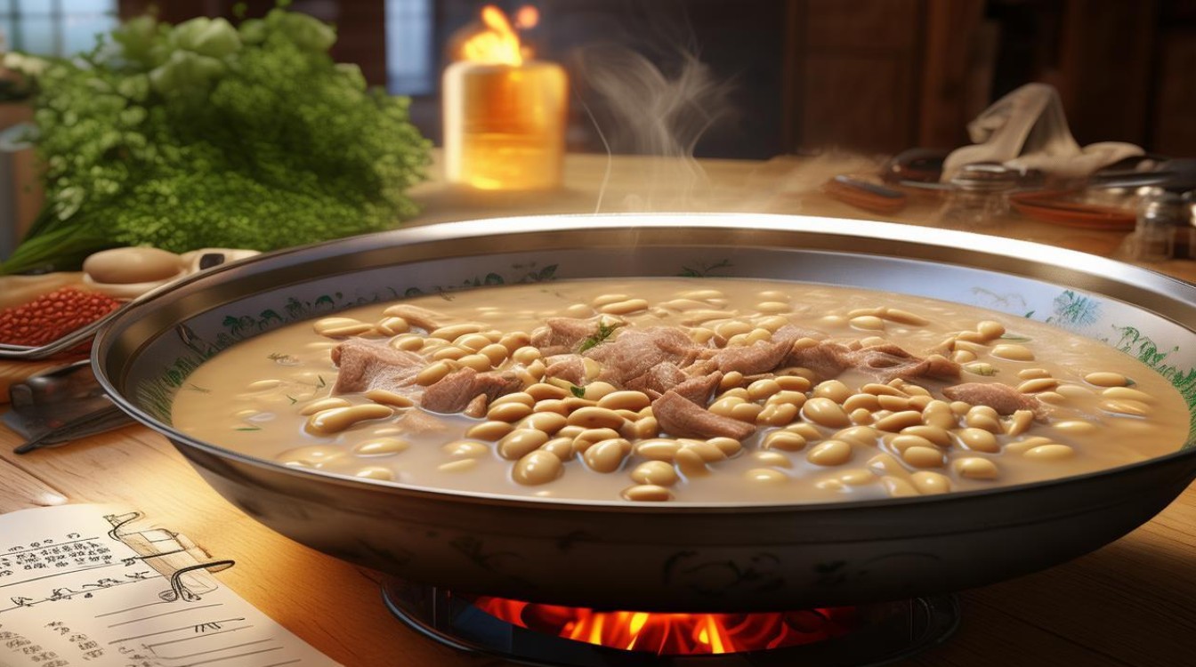 如何在家轻松炖制营养美味的大骨黄豆汤？-图2