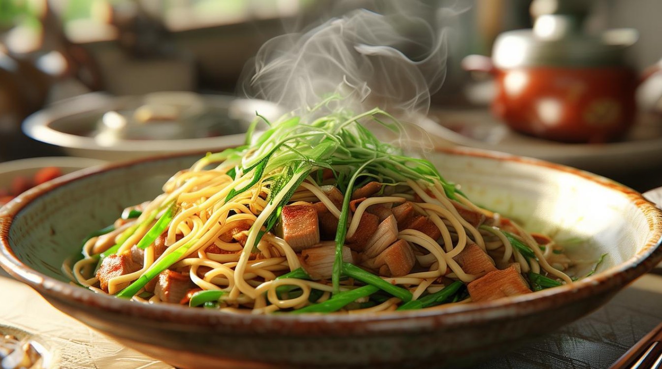 如何在家轻松做出美味的排骨豆角焖面？-图1