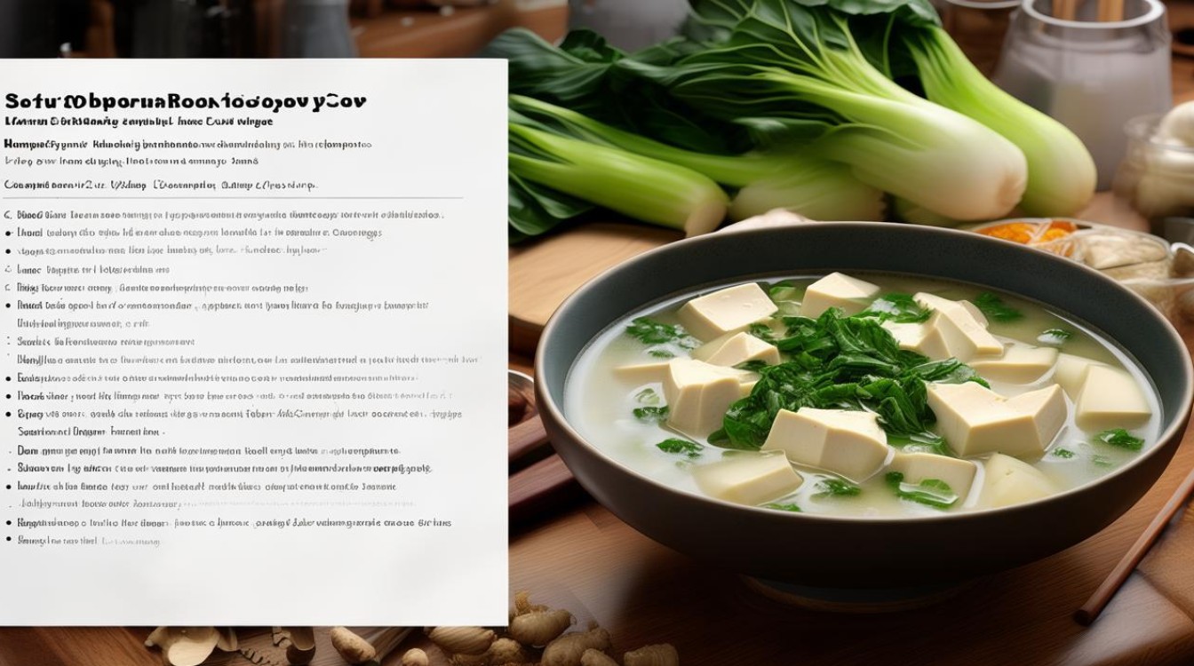豆腐菜心汤的做法，豆腐菜心汤的做法大全-图1