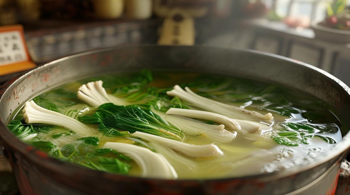 小白菜大骨头汤的做法，小白菜大骨头汤的做法大全家常-图1