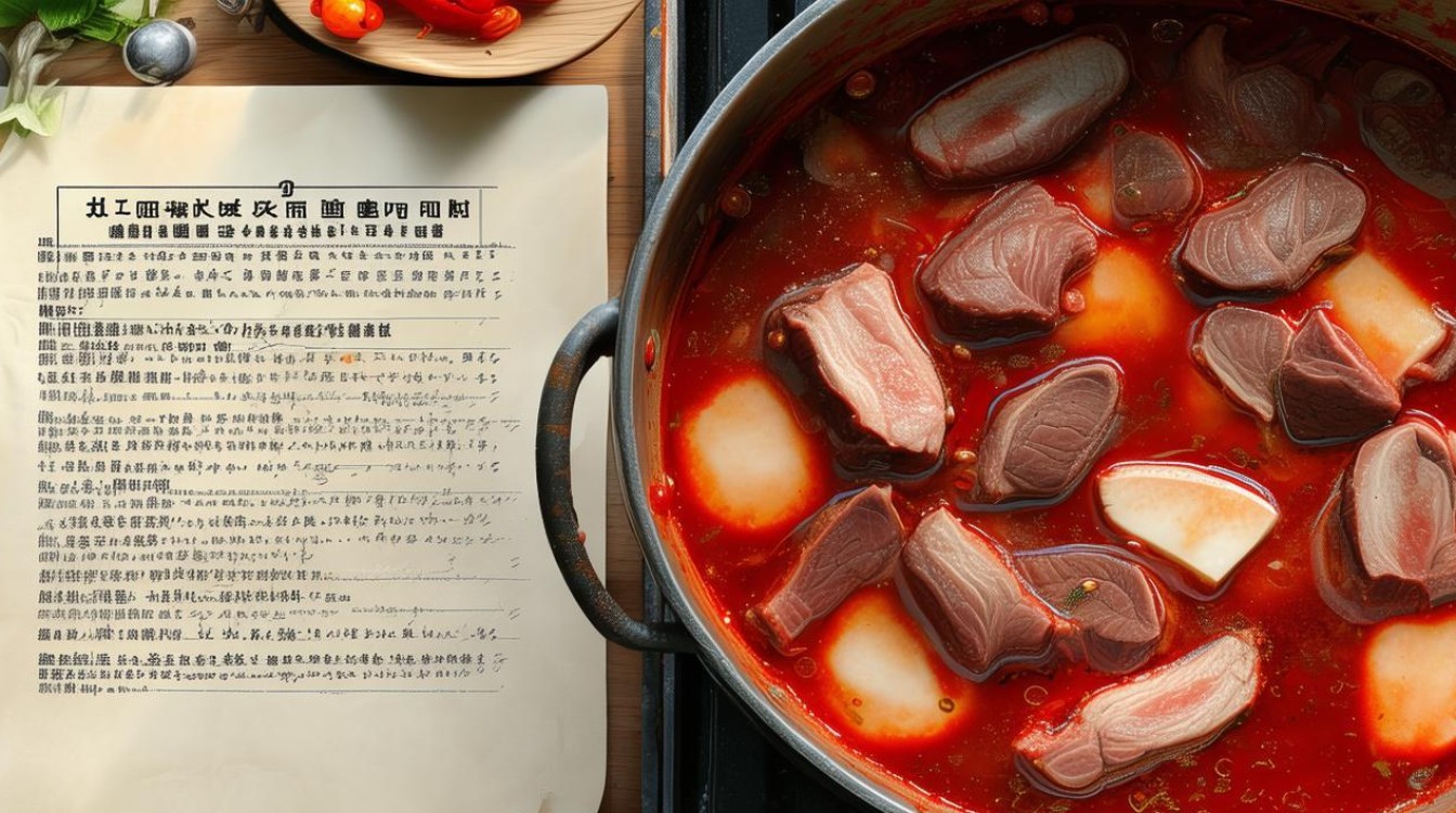 红汤羊肉炖萝卜的做法，红汤羊肉炖萝卜的做法窍门-图1