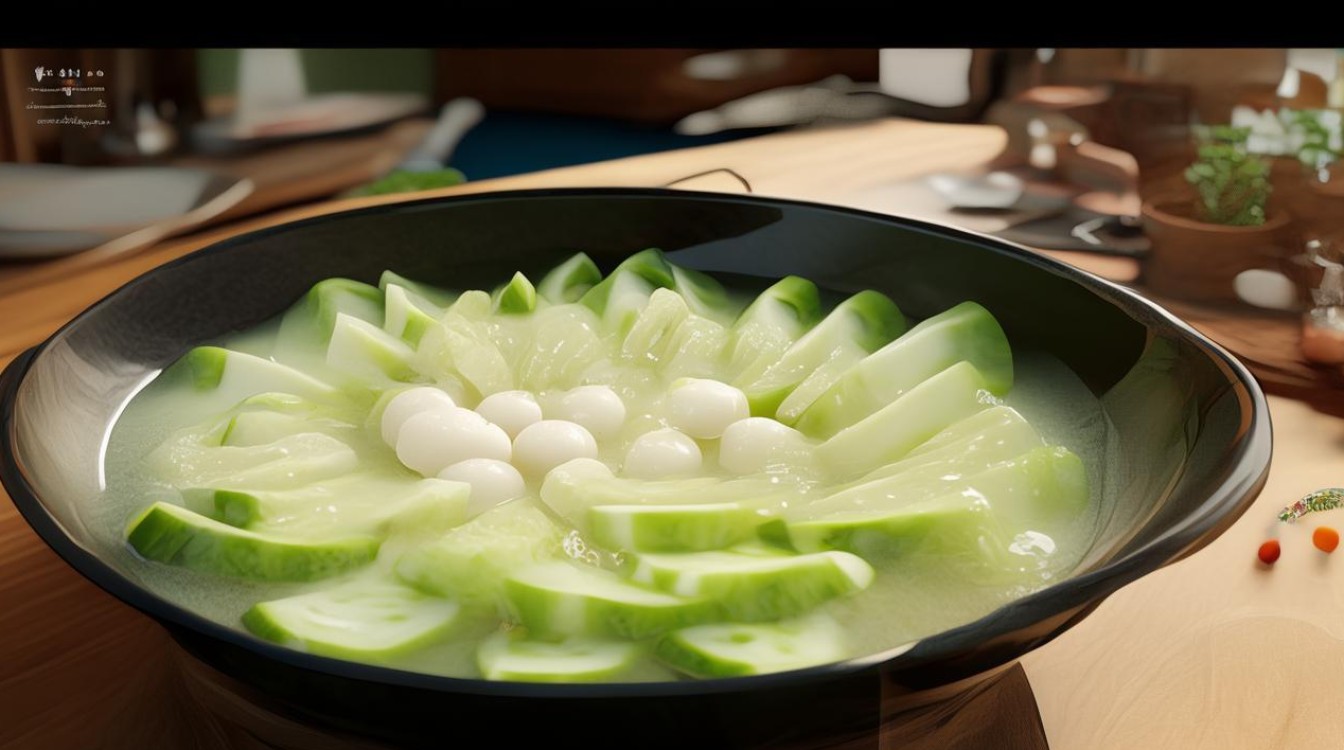 冬瓜水汆丸子的家常做法，冬瓜水汆丸子的家常做法视频-图1