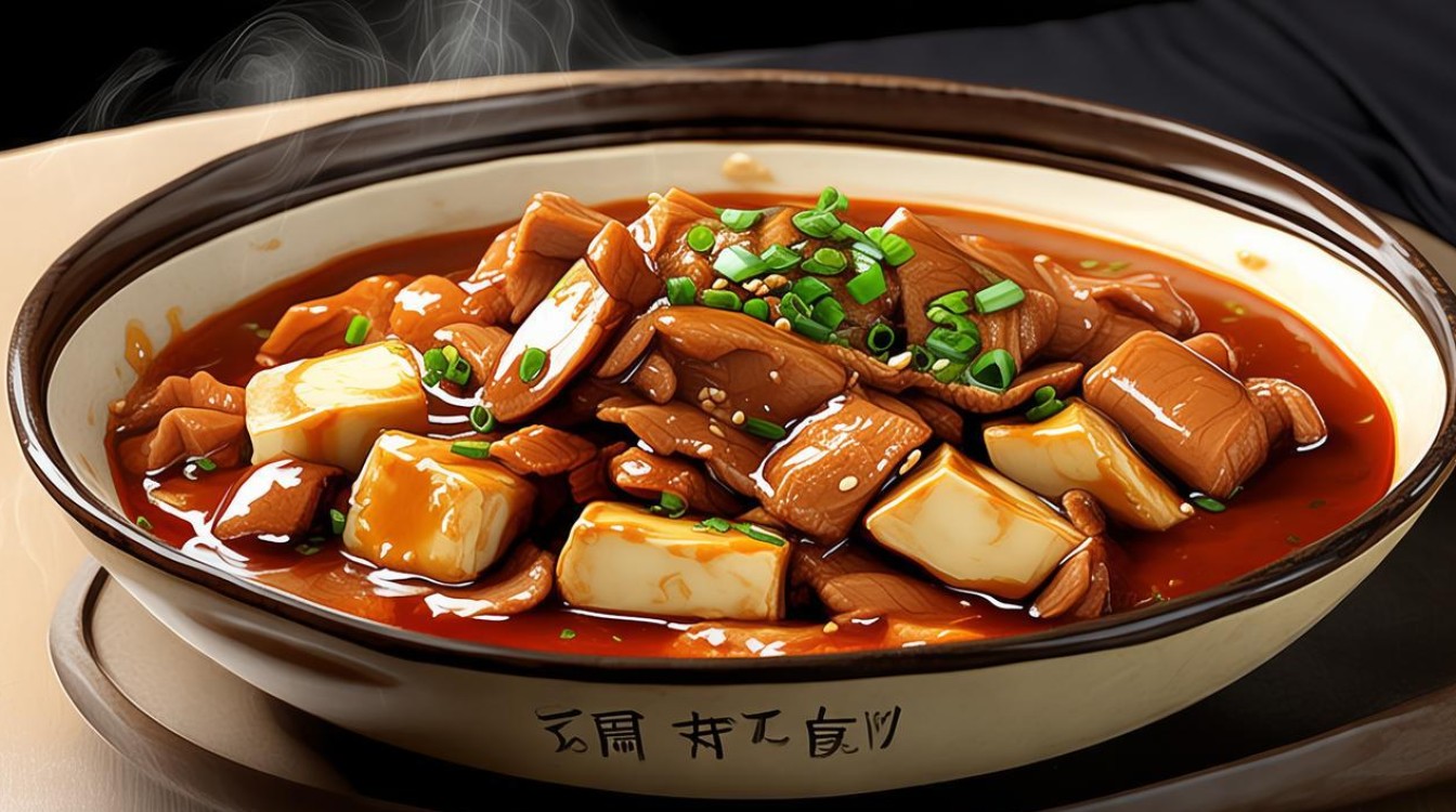 家常猪肉炖豆腐，家常猪肉炖豆腐分条-图1