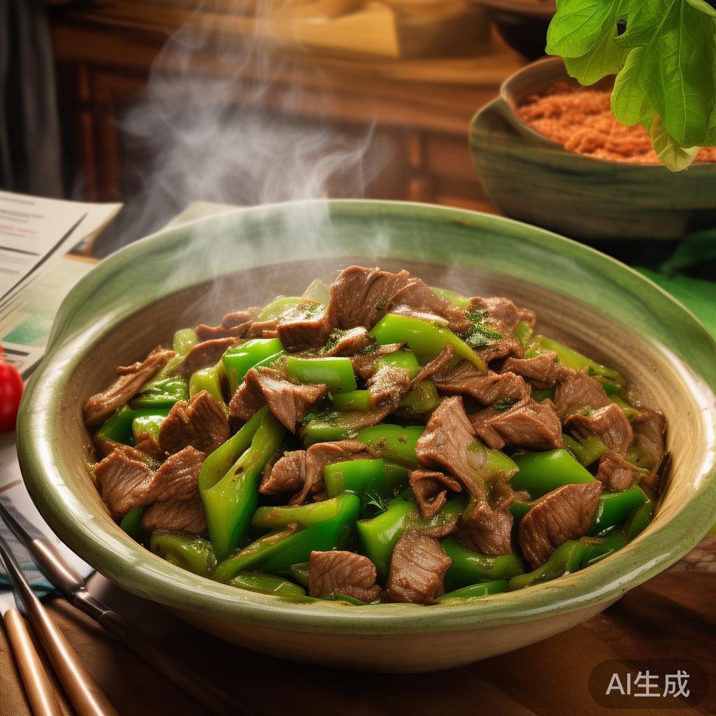 尖椒炒牛肉的做法大全家常做法-图1