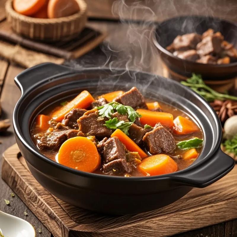 红萝卜炖牛肉怎样炖软烂入味？-图2