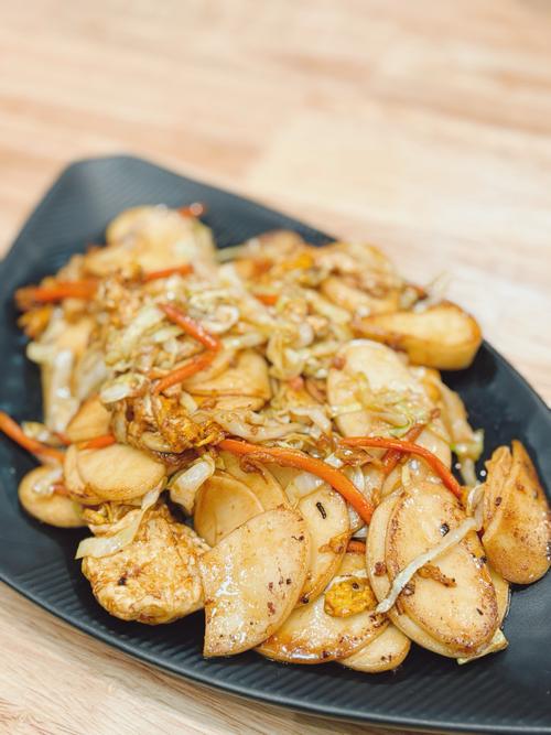 鸡蛋炒年糕的做法家常做法-图1