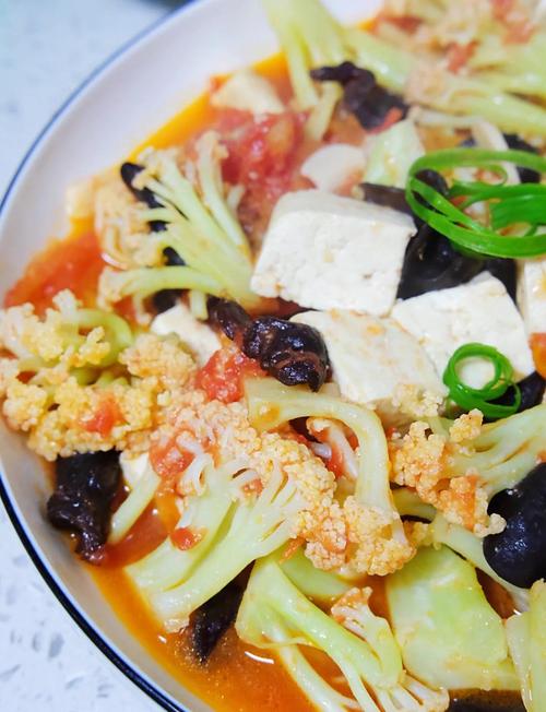 番茄菜花煲做法大全家常-图1