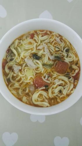 西红柿瘦肉青菜面宝宝-图1