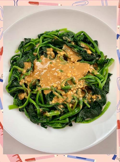 油焖菠菜的做法大全家常-图1