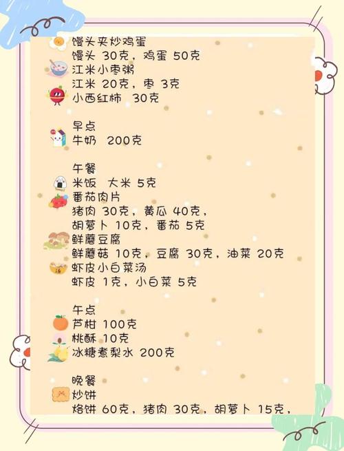 2至3岁宝宝一日食谱-图1