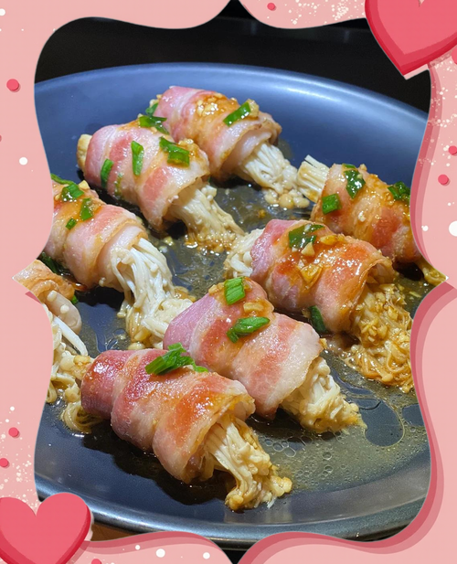 培根炒金针菇的家常做法-图2