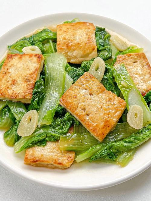 豆腐炒小白菜怎么做才好吃?-图1 豆腐炒小白菜怎么做才好吃?-图1